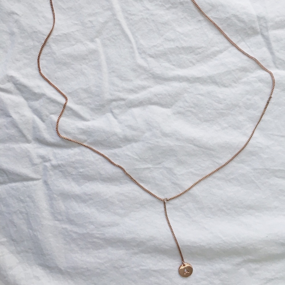 Letter A Initial necklace